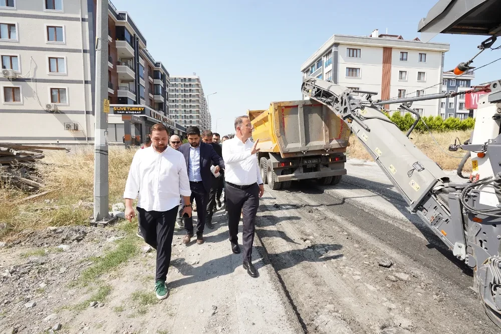 Başkan Çalık Asfalt Çalışmalarını Yerinde İnceledi